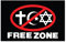 Religion Free Zone Dekorative Kühlschrank Magnet