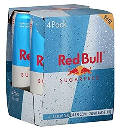 Red Bull Energy drink à base de Taurine et de caféine, sans sucres - Les 4 canettes de 25cl