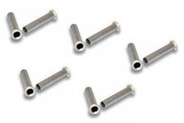 qfix Rohrniete Set 10-Fach, Innen 2mm, Außen 3mm, Länge 10mm, DIN 7340 Typ B (Hohlniete, Buchse)