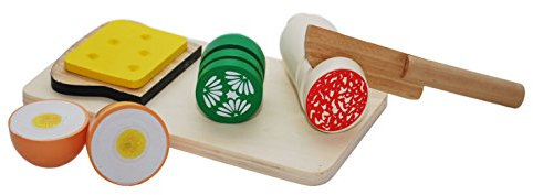 tanner DER KLEINE KAUFMANN TANNER Deco - Vesperbrett zum Schneiden, mit Messer/Käse/Wurst uvm., lebensmittelechtes Design, 0922.4