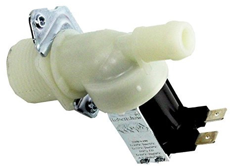 First4spares Solenoid Valve Electric Water Fill Single Inlet Unit for Bosch Dishwashers (14mm, 180º)