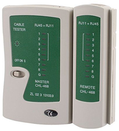 TESTER DI RETE CAVO LAN ETHERNET TELEFONICO RJ45 RJ11 LED CAVETTO