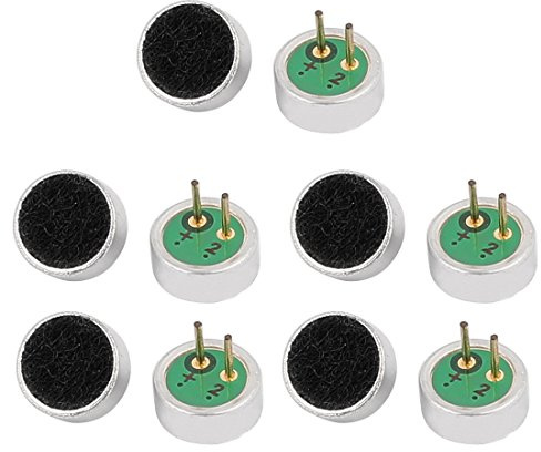 Sourcingmap 10pcs 6x2.7mm 30-44dB Electret Condenser Microphone High Sensitivity Pickup