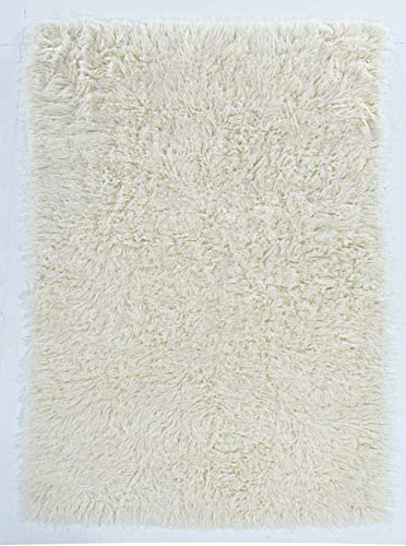 Linon Flokati 4-Foot by 6-Foot Rug, 1400-Gram, Natural