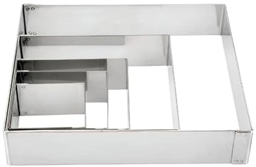 LACOR 68460 Kuchen/Ausstechformen, vierecking 6 x 6 cm | Aus lebensmittelechtem Edelstahl gefertigt; hohe Korrosionsbeständigkeit und Haltbarkeit im täglichen Gebrauch