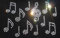Clear 12 Music Note Iron-On Dance Rhinestone Diamante