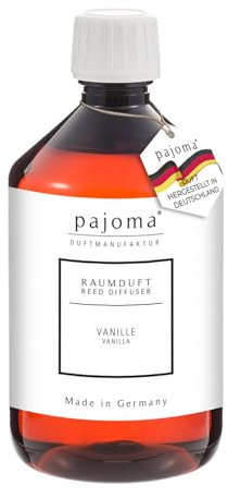 pajoma® Raumduft Nachfüllflasche 500 ml, Vanille | Nachfüller für Lufterfrischer | intensiver und hochwertiger Duft in Premium Qualität
