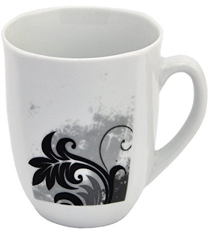 Van Well 2er Set Kaffeebecher Black Flower 33cl