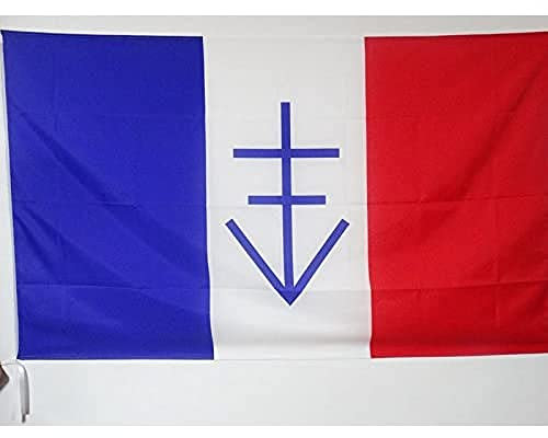 AZ FLAG - Drapeau République Libre du Vercors - 90x60 cm - Drapeau France - Résistance Française 100% Polyester Avec Fourreau et Cordelette - Pavillon 50 g