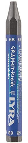 LYRA Graphite Crayons, Assorted Degrees, Water-Soluble, Set of 24 Crayons, Black (5633240)