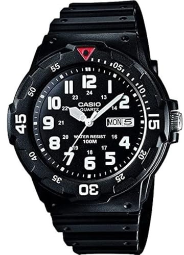 Casio Men's Analog Quartz Watch with Resin Strap – MRW-200H-1B, Black / Black, Strap