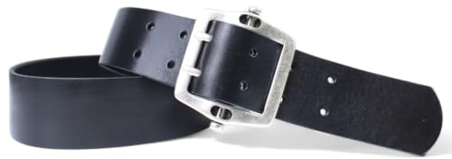 FRONHOFER Herrengürtel Vollrindleder 4,7 cm, Doppeldornschnalle | Bundweite 95-120 cm, Leder 3,5 mm stark, Schnalle 8,5 x 5,5 cm mit Drehgelenk, pflanzlich gegerbt