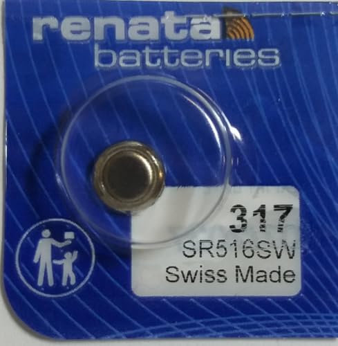 Renata-Pile pour montre Fabriqué en Suisse, Dimensions: 5,8 x 1,6 mm Ref Renata 317 (995 030)