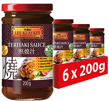 Lee Kum Kee Gluten Free Teriyaki Sauce, Vegan, 200 g (Pack of 6)