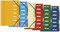 Exacompta 5307E Premium Ordnungsmappe Harmonika. Aus extra starkem Colorspan-Karton DIN A4 7 Fächer und 2 Gummizüge mit Indexfenster und dehnbarem Rücken Register-Mappe 1 Stück Zufallsfarbe