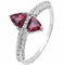 Schmuck-Schmidt-Verführerischer Rhodolith-Ring 0,60 Karat-925 Sterling Silber-Gr.58