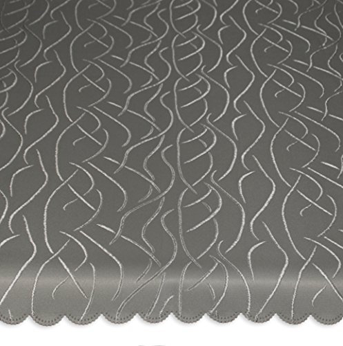 Unbekannt Tischdecke oval 135x180 cm Tafeltuch Struktur damast Streifen bügelfrei fleckenabweisend #1367 (Taupe)