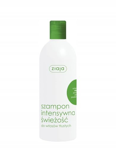 ZIAJA - Shampoo per capelli anti-forfora con estratto di menta, capelli grassi, 400 ml