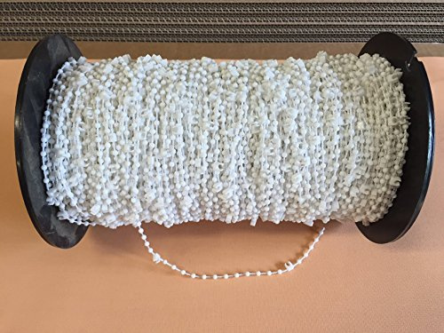 cg-sonnenschutz 10 Stück Clips mit Kette/Abstandskette/Verbindungskette für 127 mm Vertikaljalousie - Lamellen Vorhang Vorhang-Lamellen weiß aus Kunststoff
