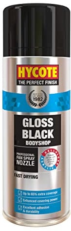 Hycote Bodyshop Fast Drying Aerosol Car Spray Paint, Gloss Black, 400 ml