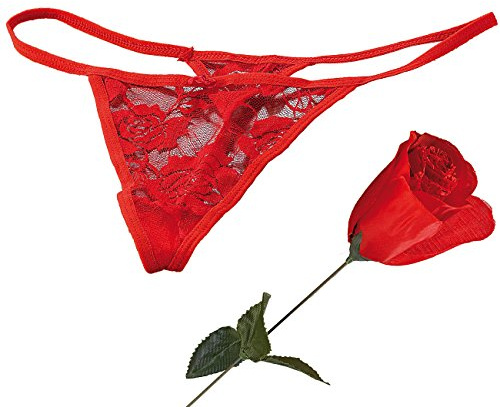 PEARL Tanga: Slip-Rose - Das erotisch-romantische Geschenk (String, Unterhose, Erotik Unterwäsche)