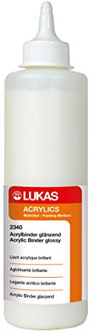 LUKAS Malmittel für die Acrylmalerei - Acrylbinder glänzend in 500 ml