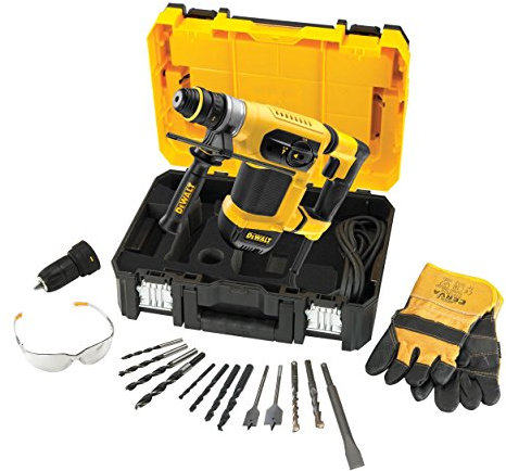 Perforateur DEWALT SDS-Plus 1000W 32MM T-STAK + Mandrin Rapide + Accessoires - D25414KT