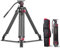 miliboo MTT609A Heavy Duty Tripod Professional Tripod with Infinitely Damped Head,Tripods for Photography, Live Streaming, Videography, Working Height 33.5''-66'',Max Load 33 lbs,Aluminum,Customizable