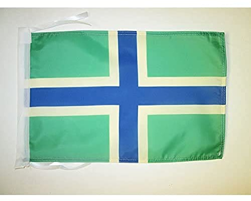 AZ FLAG Gloucestershire New county Flag 45x30 cm 100D Polyester Cords | Indoor and outdoor use 12x18 in decorative flag double stitched seams and reinforced edges with ties