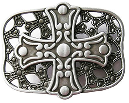 Schnalle123 Gürtelschnalle Celtic Keltisch Wikinger Kreuz 3D Optik für Wechselgürtel Gürtel Schnalle Buckle Modell 245