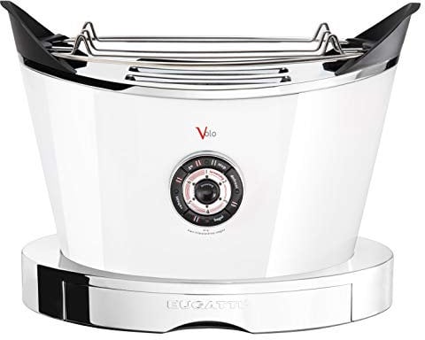 Bugatti Volo - Tostador (930W, 50/60 Hz, 230-240V, 32 cm, 20 cm, 30 cm) Acero inoxidable, Color blanco