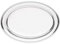 Olympia Oval Serving Tray with Wide Raised Rim Made of Stainless Steel - 505mm