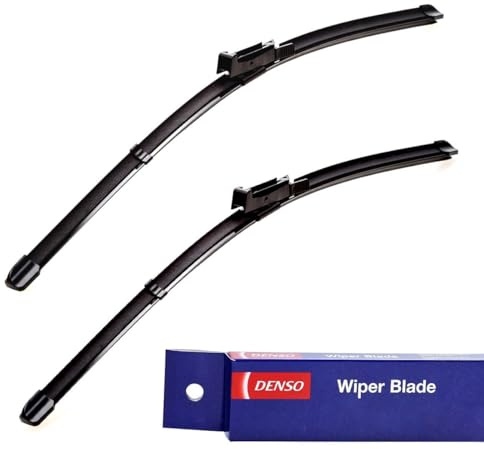 DENSO Flat Front Window Wiper Blade Kit DF129 - 600/580mm - Premium All Season Replacement Wipers Set - Pinch Tab Fits BMW Arm - LHD / RHD Pair