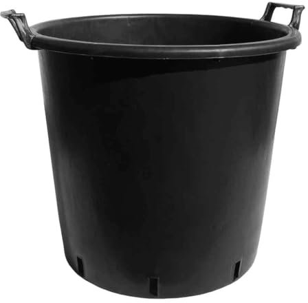 Elixir Gardens Large Strong Outdoor Plastic Plant Pot/Tree & Shrub Pots with Handles | 30, 35, 50, 75, 80, 95, 110 & 130 L Plastic Planter Pots in 1-10 Quantities | 45/50 Litre x 5