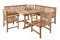 SAM 4tlg. Gartengruppe Madera, Teakholz massiv, Garten-Set bestehend aus 1x Ausziehtisch/Gartentisch, 2X Gartensessel Caracas, 1x Eckbank, für Terrasse, Wintergarten & Garten