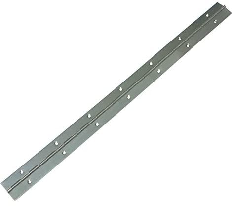 Amig - Bisagra de Piano - 420 x 32 x 0,7 mm - Cantos Cuadrados - Ideal para Sujetar con Firmeza Puertas de Armarios y Tapas de Cajas o Baúles - Acero Inoxidable 18/8 Mate