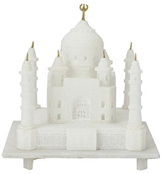 Carry Me handgefertigtes Taj Mahal Nachbildung, 15,2 cm, natürliches Marmor-Schaustück