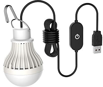 Dimmable Portable USB LED Bulb Camping Tent Light Emergency Light 5W Warm White for Garage Warehouse Car Truck Fishing Boat Outdoor Activities Hiking