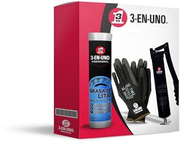 3-IN-ONE Profesional - Grasa de litio multiuso con bomba de engrase lubricadora, 400g - Pack Bomba Engrase