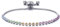 Philip Jones Bracciale dell'amicizia arcobaleno con cristalli Zircondia®