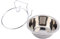 Hanging Pet Food Water Bowl Stainless Steel Pet Feeder Pet Food Water Feeding Bowl Dog Puppy Food Water Cage Cup Clamp Holder with Hook for Crates Cages