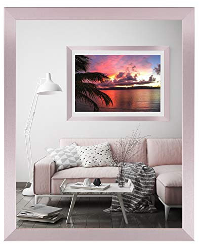 Rahmengalerie24 Alice Cadre photo, 30 x 40 cm, rose, en bois MDF, avec verre en acrylique, décoratif, sans image et sans passe-partout, pour portrait