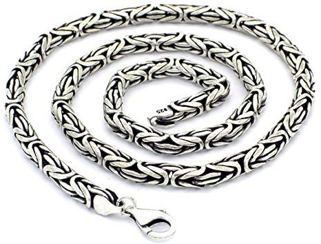 mysilverworld Massive 925 Sterling Silber Herren Königskette Königskette Rundkette Halskette, Metall, nicht bekannt