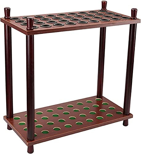 WANQPPS0826 Billard Queueständer,Holzboden Billard Queue Racks, Rechteck Pool Queue Rack für Billard Queue Golf Club Hockeyschläger Billardwerkzeugen(Color:36 Holes)