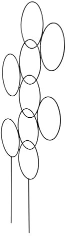 Windhager Traliccio CIRCLE - metallo, 35 x 115 cm - antracite - traliccio da giardino, supporto per piante, ausilio per arrampicarsi, struttura per arrampicarsi, decorazione del giardino