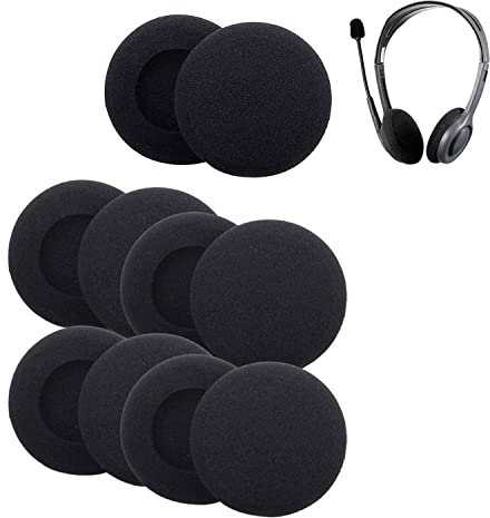 Headphone pad 2 Inch Foam Pad EarPad Ear Cover Compatible with Sony Philips Headphone, 5 Pairs, Black