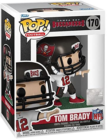 Funko Pop! NFL: Bucs - Tom Brady - (Away) - Vinyl-Sammelfigur - Geschenkidee - Offizielle Handelswaren - Spielzeug Für Kinder und Erwachsene - Sports Fans - Modellfigur Für Sammler und Display