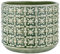 Nordring Vaso Cross - per Fiori da Interno e Piante da Interno, Piante grasse, Cactus, Orchidee S (10 cm ø), Verde, Ceramica Gres
