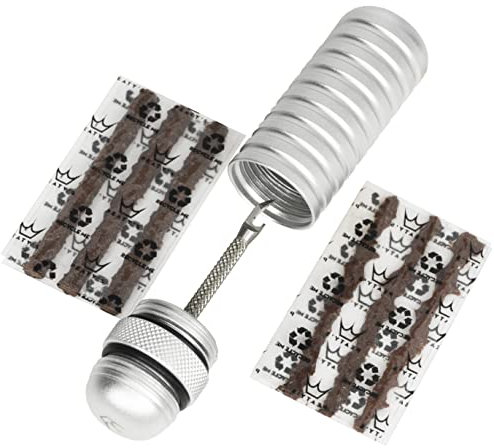 Peaty's Tubeless Bike Tyre Puncture Repair Plugger Kit For MTB,Road & XC Bicycle Tyres Unique Single-Sided Fork,For Rapid Puncture Repair To Fix Punctures Fast 3x 3mm & 1.5mm Plugs, Silver