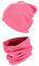 TupTam Mütze und Schal Kinder Set – Weiches Schal Mütze Set Kinder für Herbst und Winter, Farbe: Rippstoff Koralle, Größe: 52-56